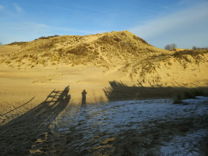 Oostnieuwkerke duinen wandeling in de koude (België)